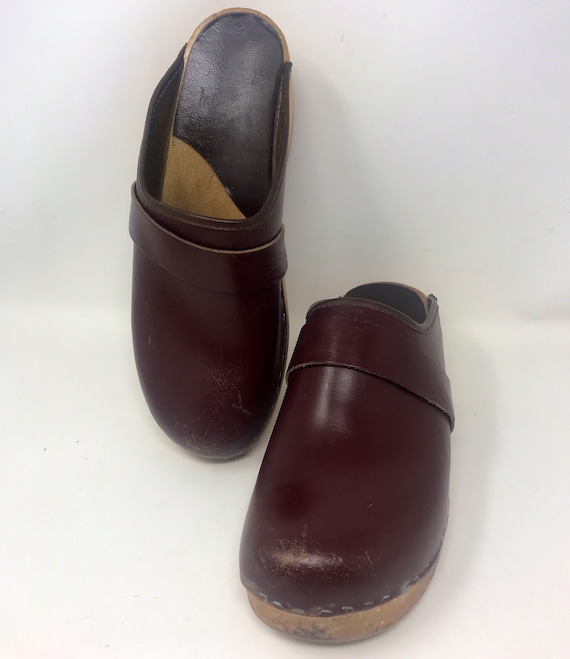 Vintage Leather Clogs,Leather clogs,Clogs