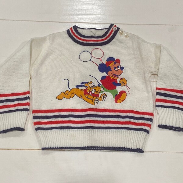 Vintage Mickey Mouse Infant Sweater, Mickey Mouse,vintage,vintage Mickey Mouse,vintage Disney,Infant sweater,Mickey Mouse,Pluto,Vintage