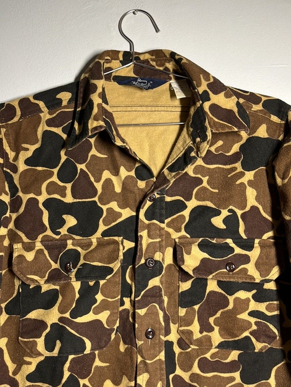 Camo Vintage Men's Woolrich Camo Cotton Heavier S… - image 5