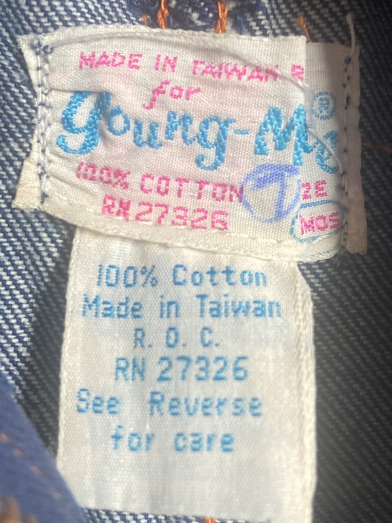 Vintage denim overalls,jean overalls,infant,baby … - image 4