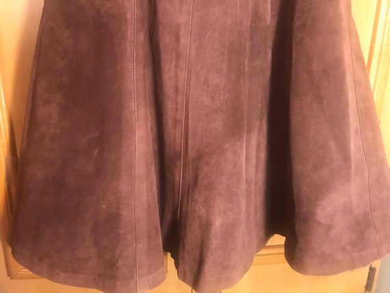 Vintage union made full leather Bagatelle skirt,V… - image 7