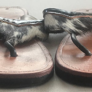 Vintage handmade sandals,Handmade sandals,womens sandals,Pony hair sandals image 6