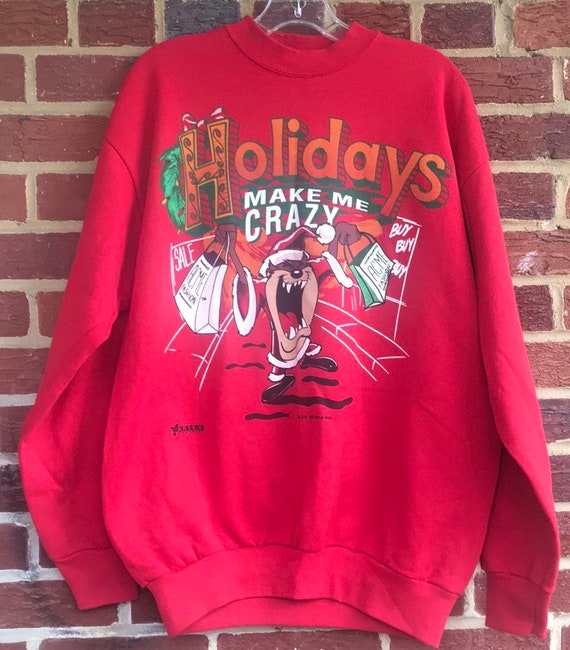 Vintage Tasmanian Devil Holiday Sweatshirt,vintage