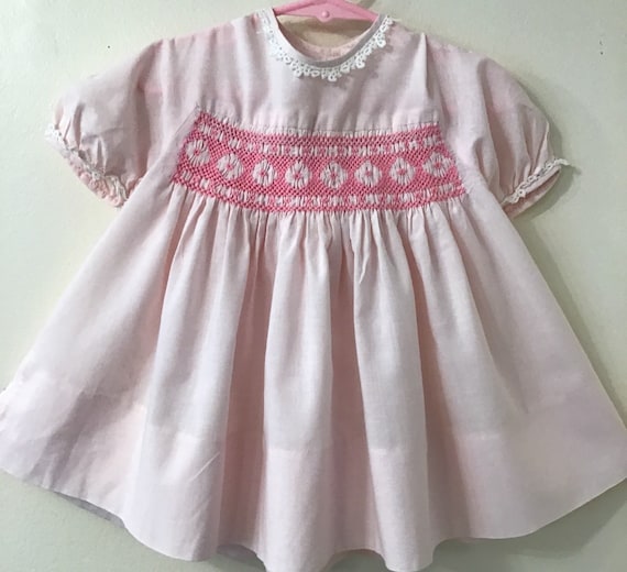 Handmade hand smocked dress,smocking,smocked dres… - image 1