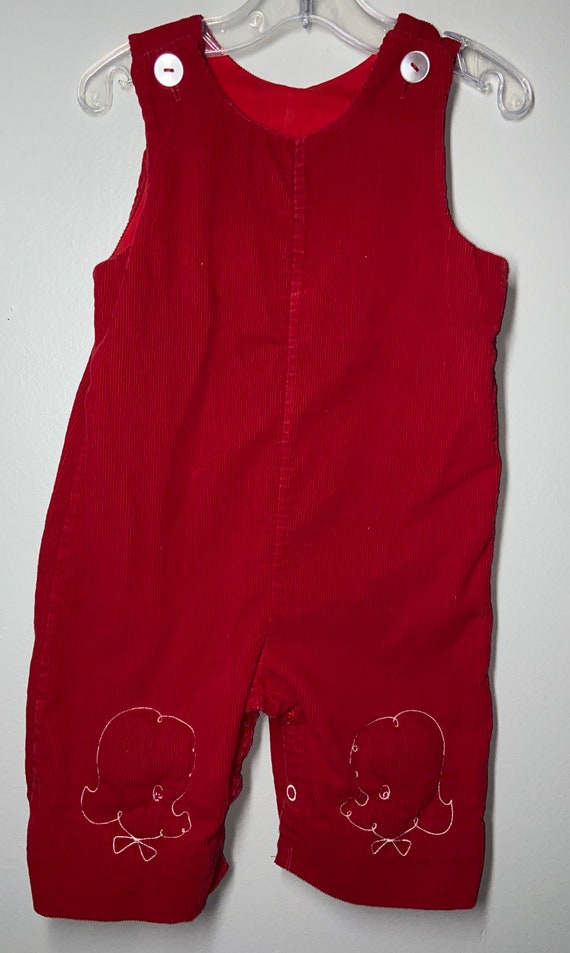 Vintage Infant/toddler Overalls, corduroy overalls