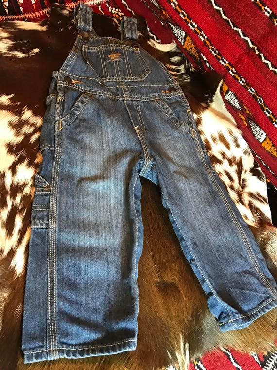 Oshkosh 18 months overalls ,blue jean overalls, D… - image 1