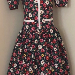 Vintage girls dress,vintage dress,Girls dress,Sylvia Whyte,Neiman Marcus,Vintage,girls floral dress image 1