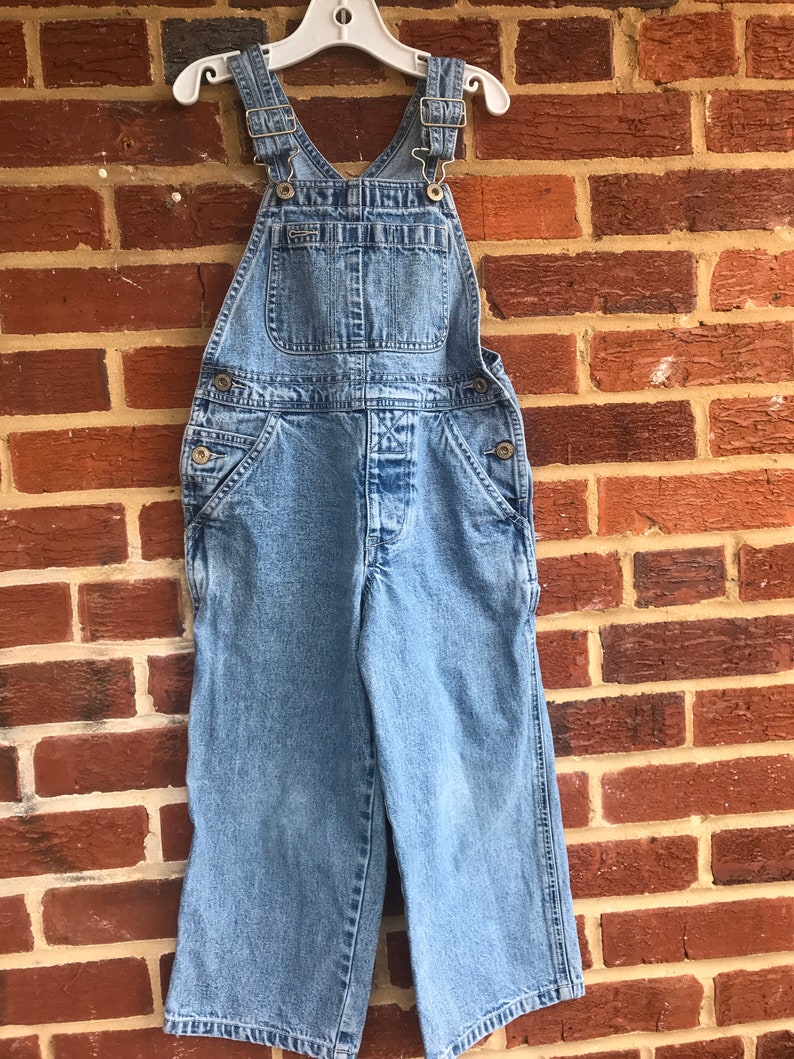 Vintage Denim Jean kids Gap sz S4 overalls,Gap,Gap denim,denim overalls,kids overalls,overalls,jeans,Gap overalls 画像 1