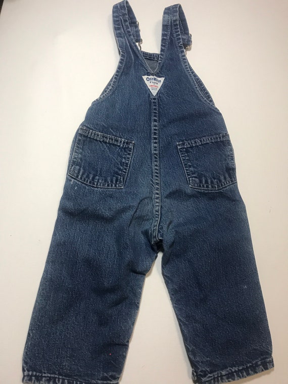 Vintage Oshkosh denim jean overalls ,Made in USA,… - image 4