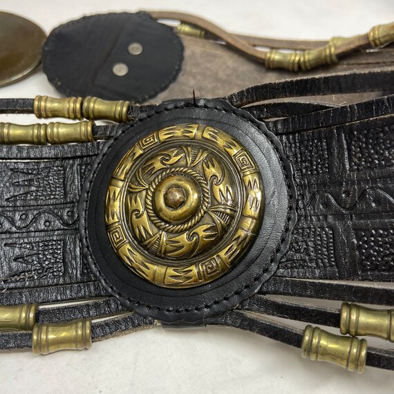 Vintage leather belt,vintage,leather belt,tooled … - image 3