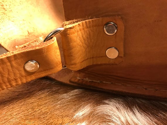 Vintage handmade leather bag/purse - image 5