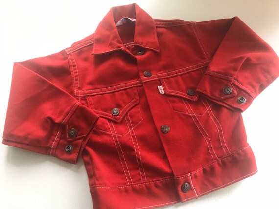 levi's red denim jacket