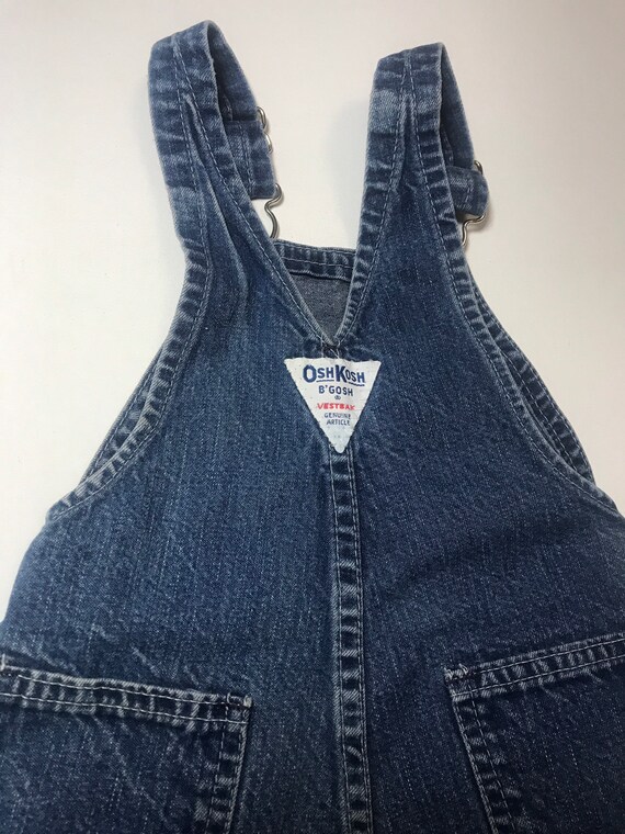 Vintage Oshkosh denim jean overalls ,Made in USA,… - image 5