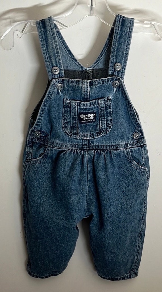 Oshkosh Denim Overalls Sz 6/9 Months,Vintage infan