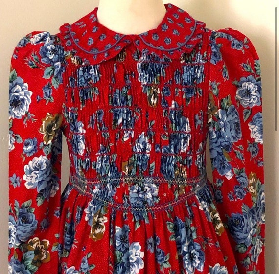 Polly Flinders Smocked Girls Dress,vintage dress,… - image 3