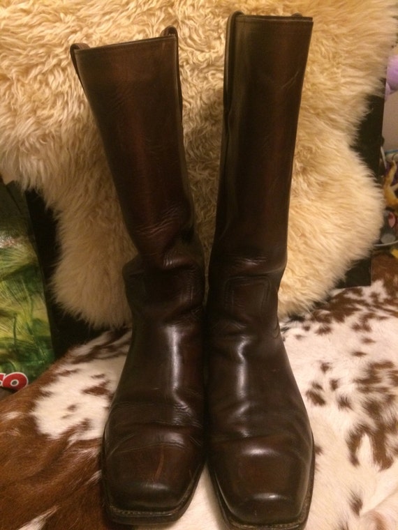 Vintage Frye 11B womans 70's motorcycle biker boot - image 2