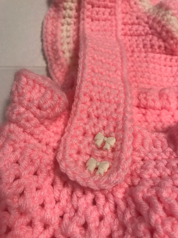 Grandma’s hand knit handmade chunky  apron,knit,a… - image 6