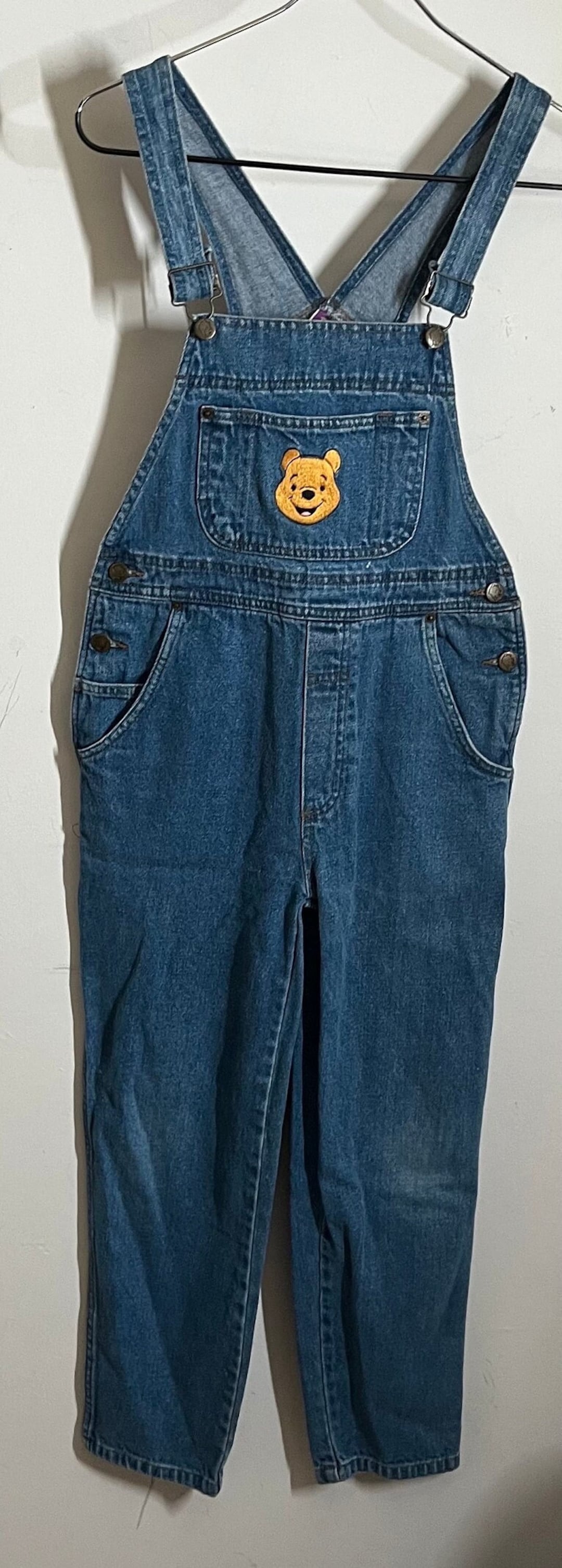 Pooh Bear Kids Overalls,kids Overalls, Denim Overalls,disney,disney  Overalls,pooh,pooh Bear,girls Overalls,blue Jeans,overall Bibs,denim