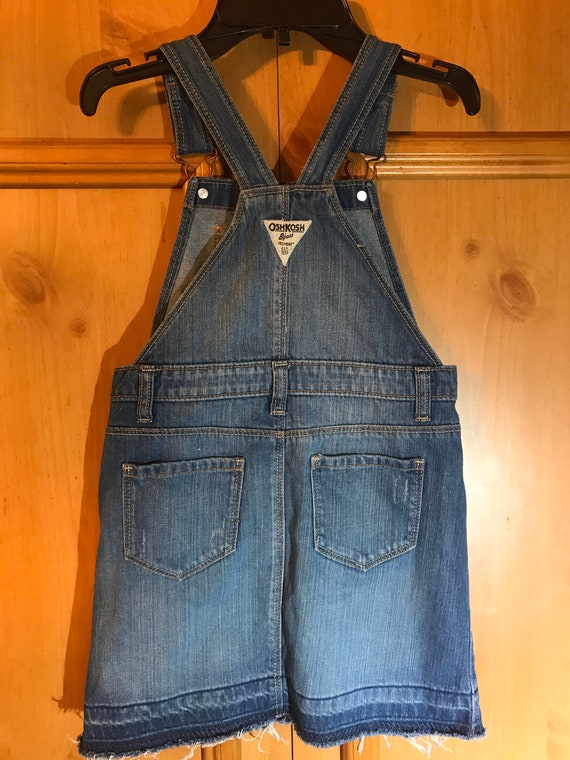 Oshkosh vestbak sz 6x jean overall dress jean dre… - image 4