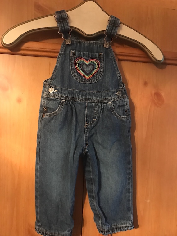 Oshkosh vestbak embroidered 12 month overalls - image 1