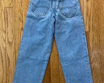 Vintage Lee Jeans,kids denim,blue jeans,vintage kids,vintage kids denim, vintage,jeans,kids jeans,elastic waist jeans,mom jeans,Lee,Lee jean