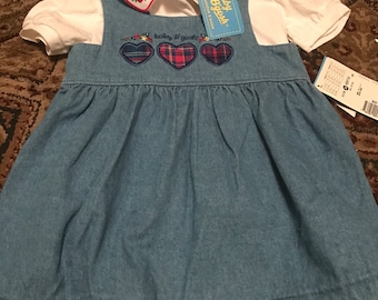 Vintage Dead stock sz 24 month Blue Jean baby jumper