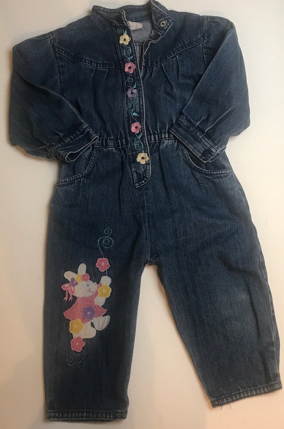 Vintage Toddler Denim Jumpsuit,denim coveralls,vin