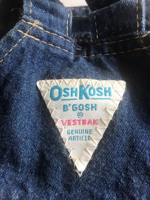 Vintage Oshkosh vestbak 24 month made in USA jean… - image 6