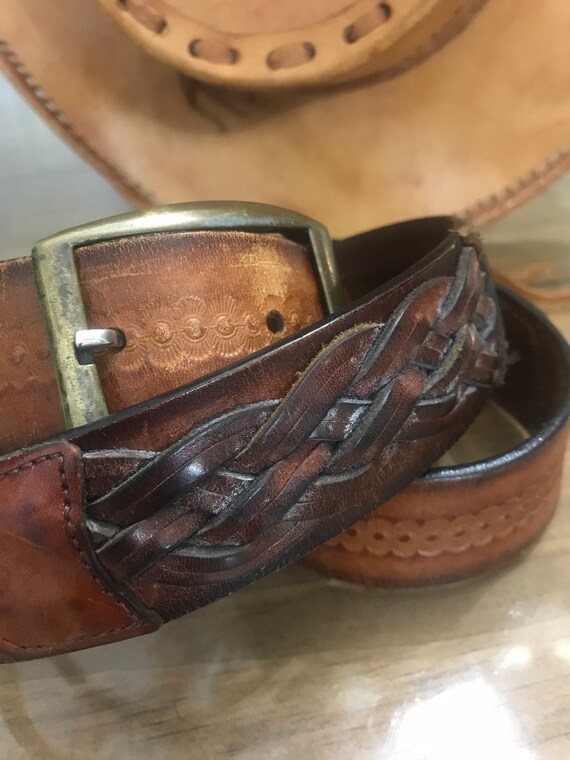 Vintage Leather Belt,vintage,leather, vintage lea… - image 2