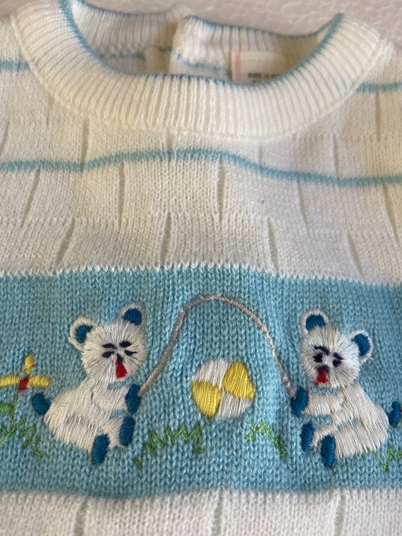 Vintage infant sweater set,acrylic sweater,acryli… - image 6