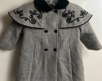 Vintage Wool Blend Toddler Coat,girls coat,wool coat,toddler girl,USA made,vintage toddler coat,winter coat,girls coat,Vintage toddler coat