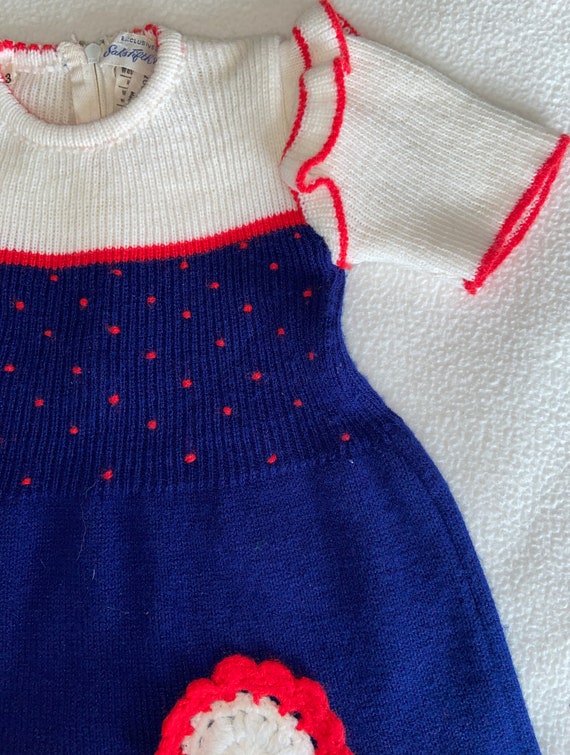 Vintage girls toddler dress,Toddler dress,knit dr… - image 3