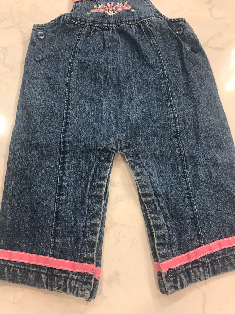 Vintage denim overalls,jean overalls,infant,baby girl,infant girl,denim overalls,overalls,jean overalls image 3