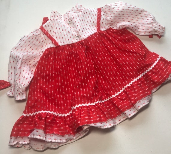 Vintage 80s baby girl outfit,bloomers, Her Majest… - image 3