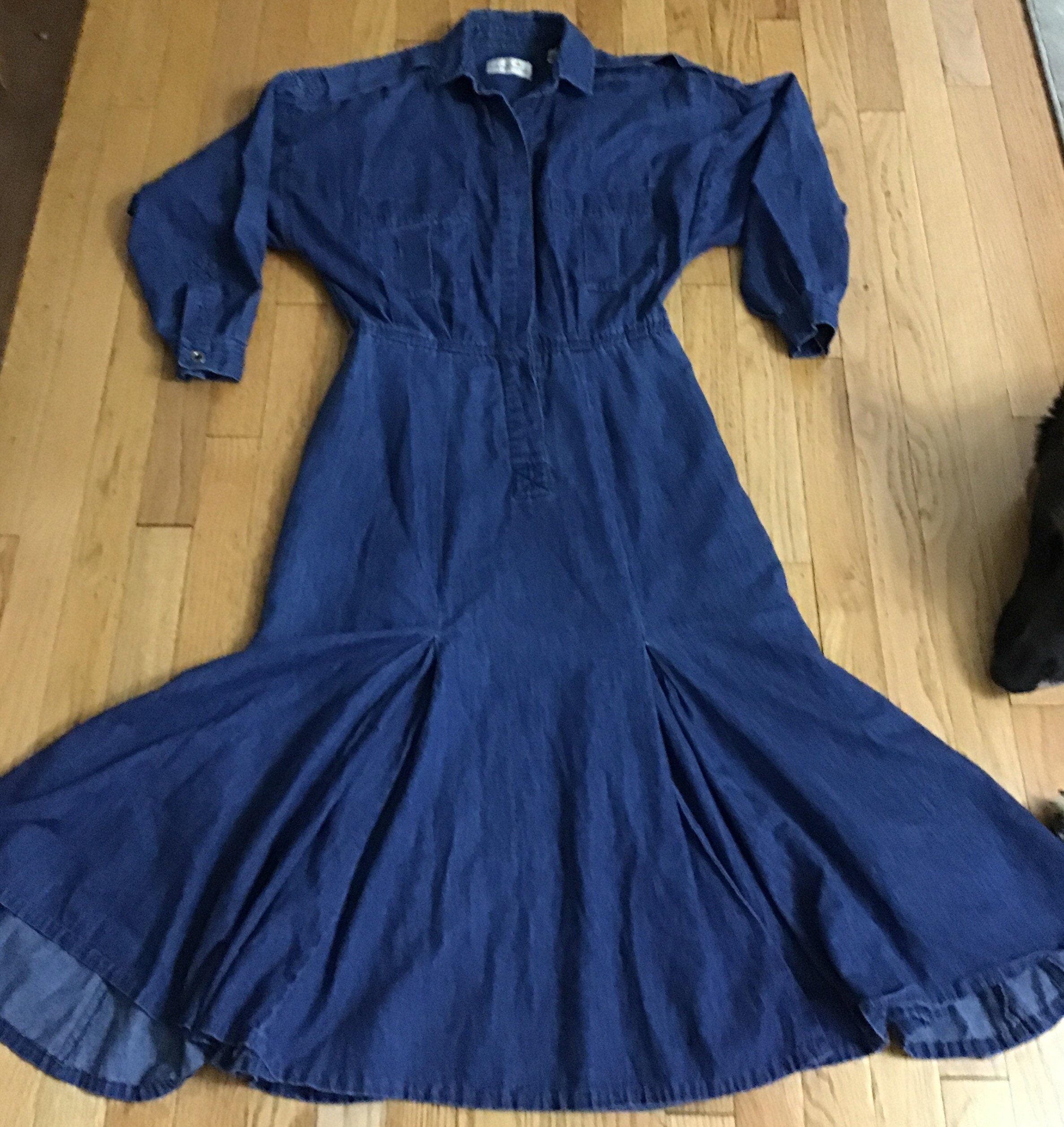 Vintage denim dress western dressVintage western Etsy