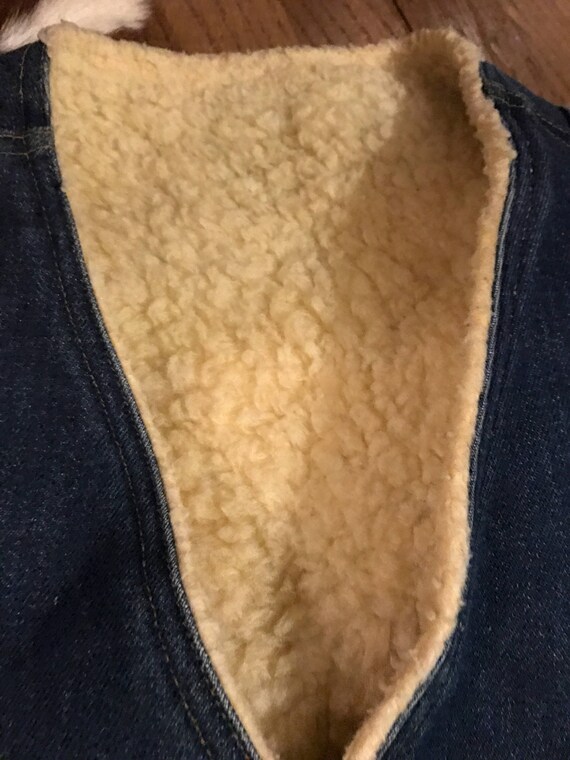 Vintage Big Smith sz L western sherpa blue jean d… - image 6