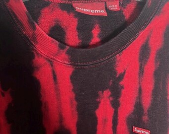 Supreme Small Box Crewneck “Red Tie Dye” Buy Supreme Small Box Crewneck 'Red Tie Dye' - FW21SW68 RED