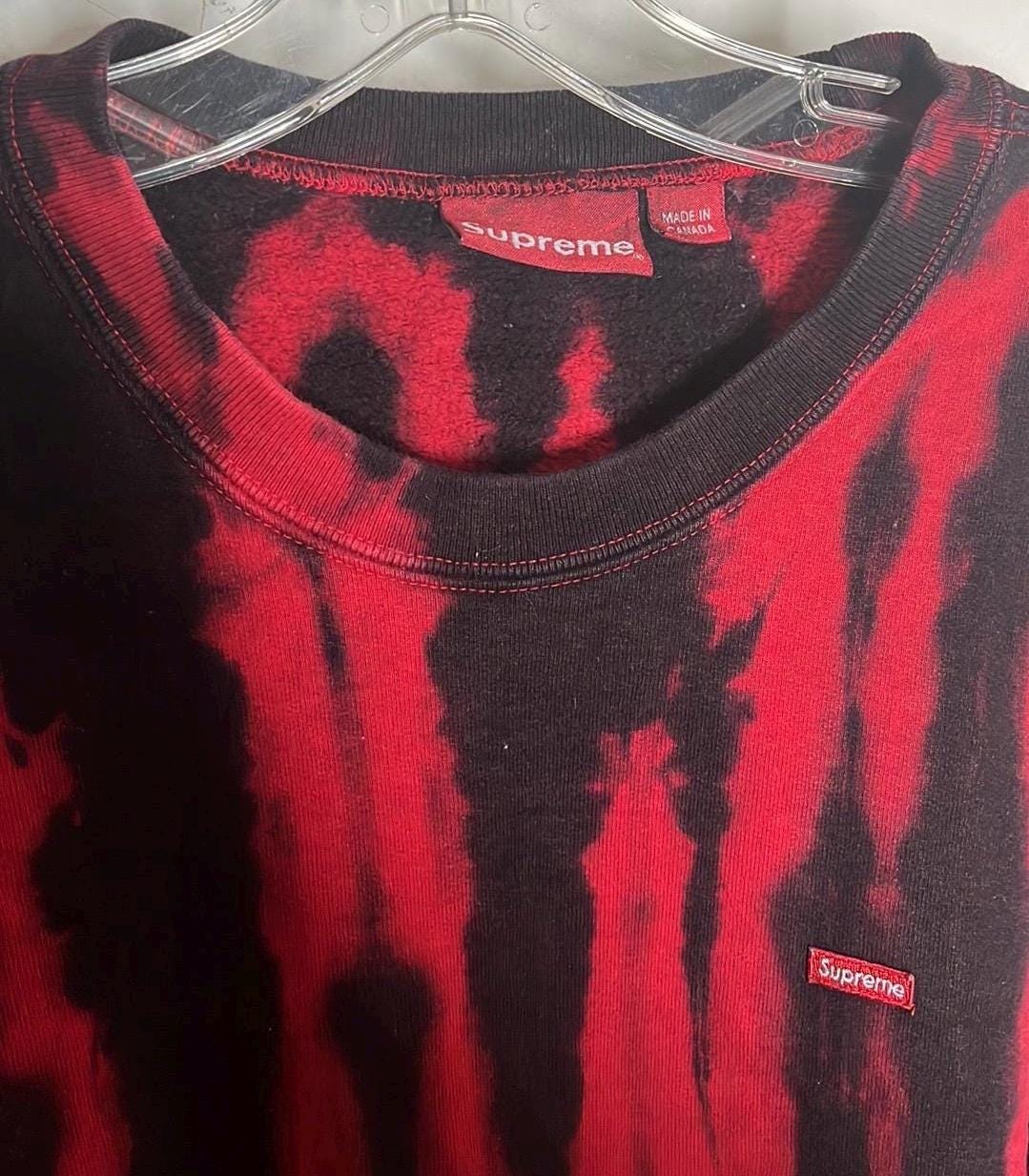 トップス Supreme Small Box Crewneck Red Tie Dye Buy Supreme Small Box Crewneck 'Red Tie Dye' - FW21SW68 RED