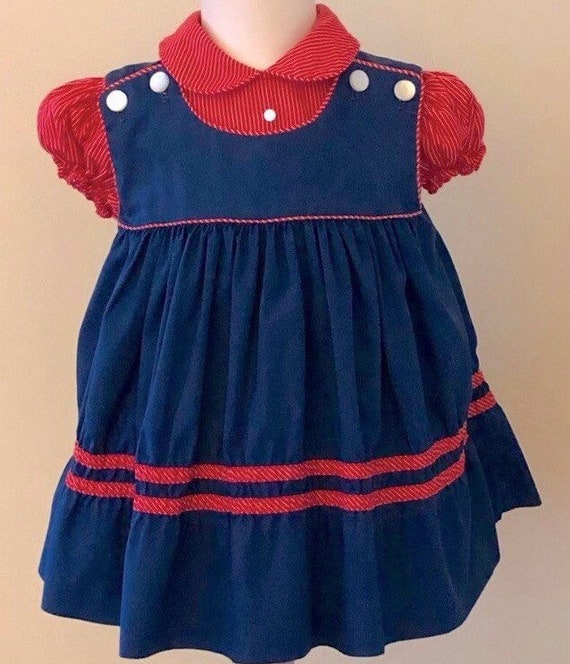 Vintage Toddler Pinafore Dress,Pinafore Dress,Todd