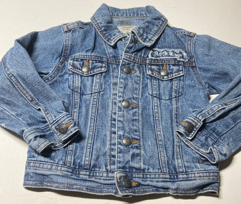 Vintage Guess denim jacket,Vintage, vintage Guess,Kids denim,Kids Jean jacket,kids Guess denim,Made in USA, Jean jacket,denim jacket Bild 2
