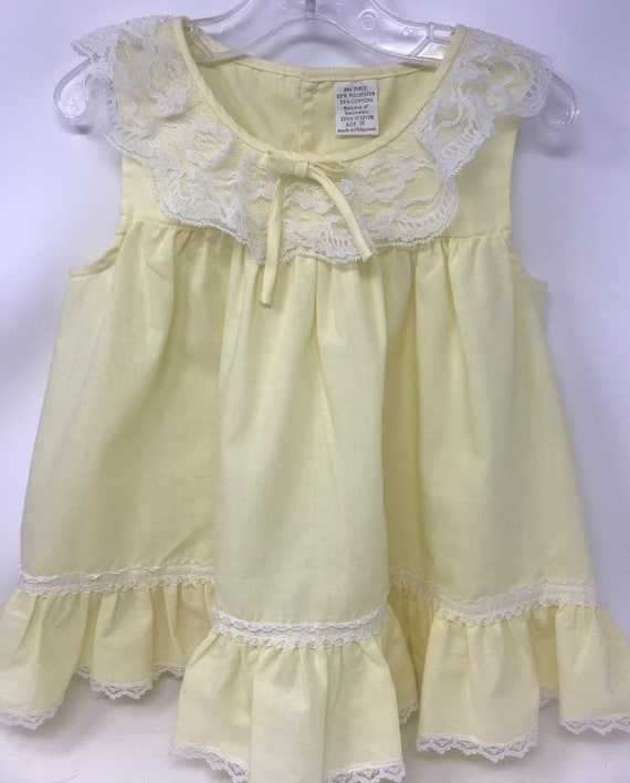 Vintage 70s pinafore toddler dress,toddler dress,… - image 5
