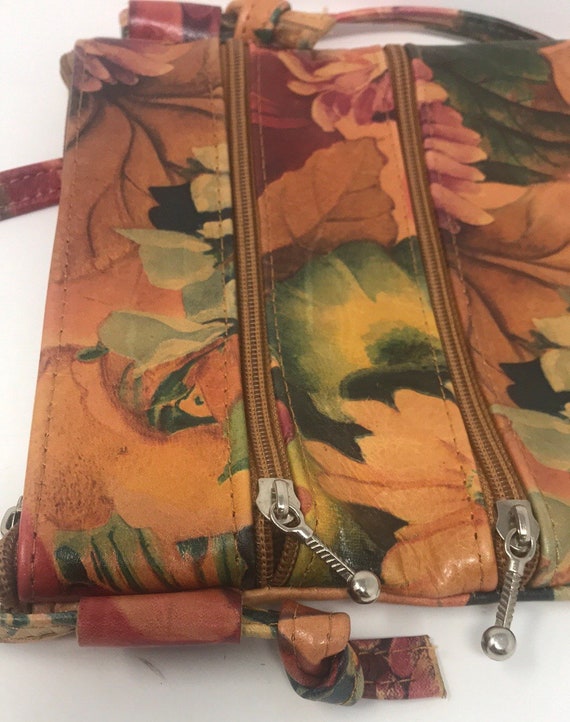 Vintage Floral Leather Purse,Vintage bag,vintage … - image 5