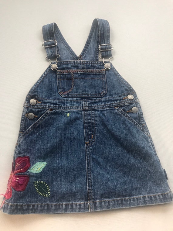 Vintage Gap denim 2 yrs embroidered jean jumper ,… - image 1