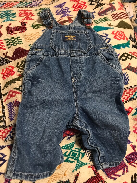 Oshkosh Vestbak Vintage 9 Month Jean Overalls Etsy