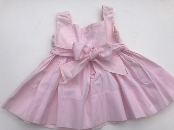 Vintage 1950s infant toddler dress, handmade dres… - image 3