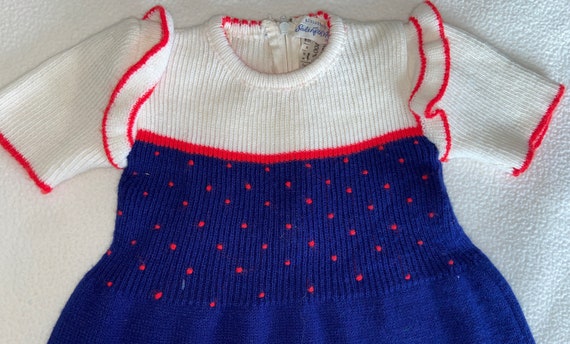 Vintage girls toddler dress,Toddler dress,knit dr… - image 6