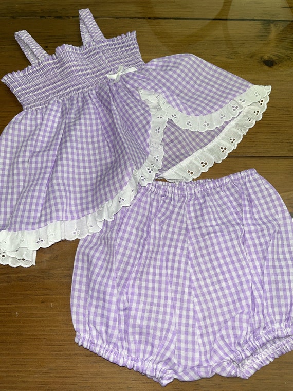 Vintage baby girls outfit,vintage summer,girls sum