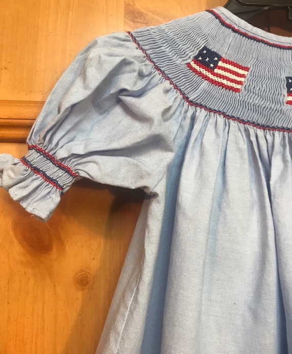 Smocked Prairie Dress,holiday dress,USA,smocking,… - image 5