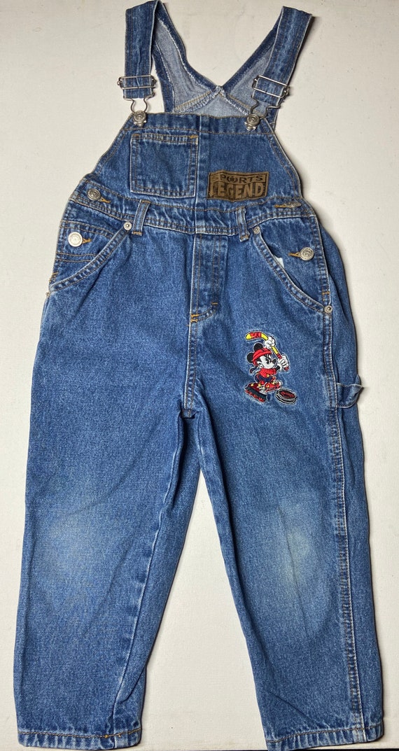 Mickey Mouse vintage embroidered overalls,embroide