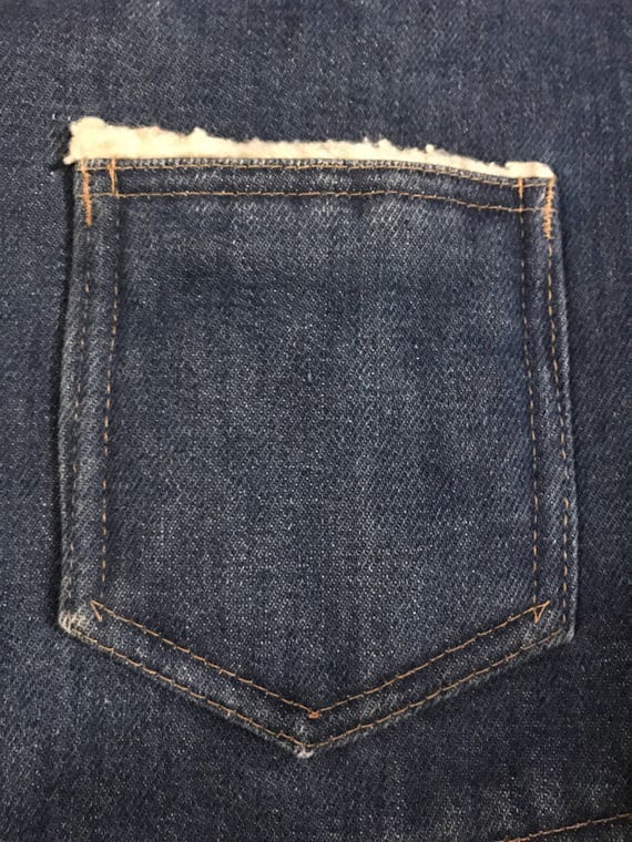 Vintage Big Smith sz L western sherpa blue jean d… - image 5